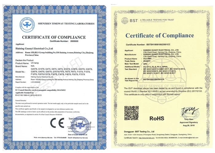 certification of uv light bulb for water treatment certification of uv light bulb for water treatment